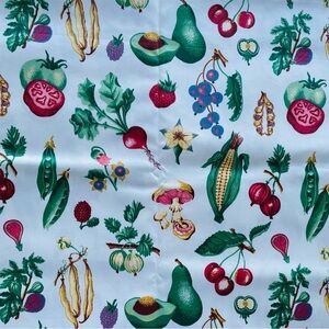 Vtg Waverly Market Place Fabric 56 In X 72 In Cotton Veggies Garden Farmcore